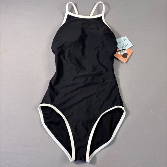 Shade & Shore Other - New Shade & Shore Womens XS One Piece Back Criss Cross Swimsuit‎ Black White